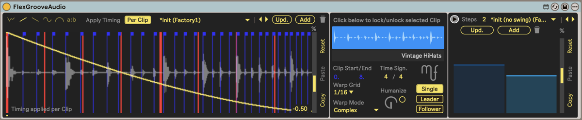 FlexGrooveAudio Max for Live device interface